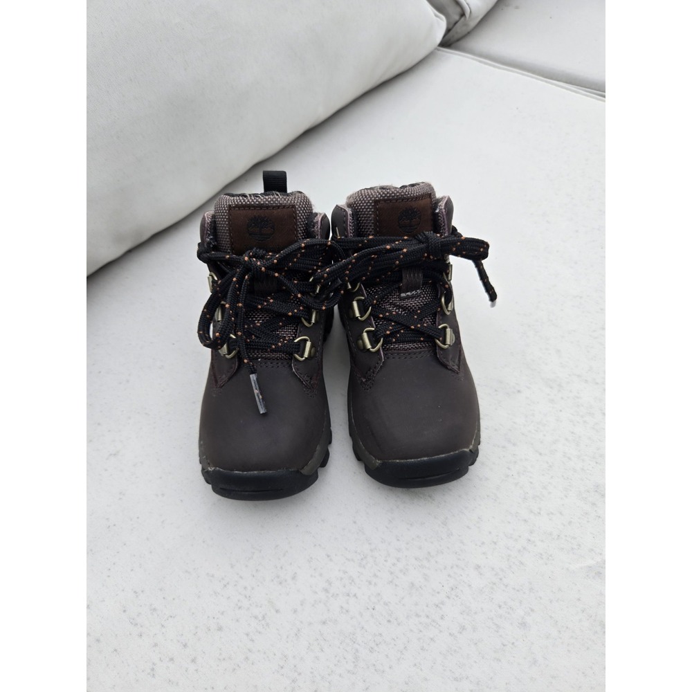 Timberland Toddler Dark Brown Leather Keele Ridge Mid Hiker Boot US 7.5